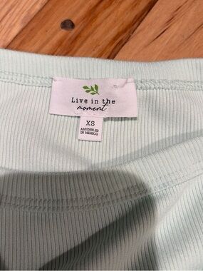 Marshalls Mint Ribbed Crewneck Top